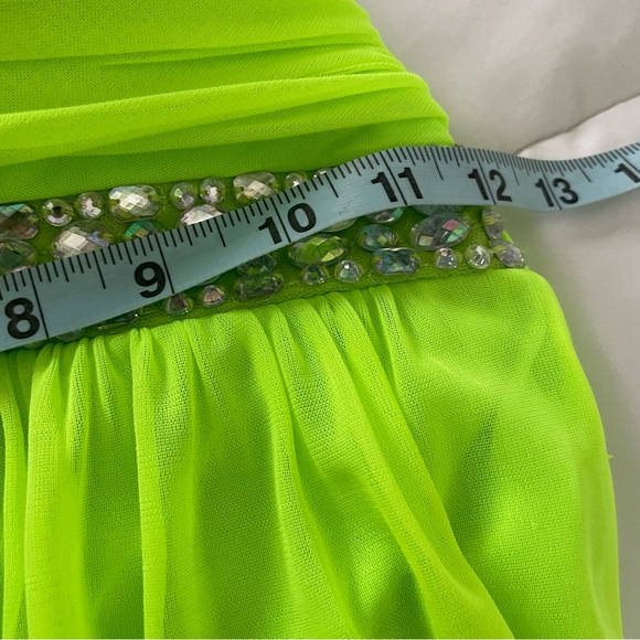City triangles neon green prom dress size 7 dry cleaned - Picture 6 of 10